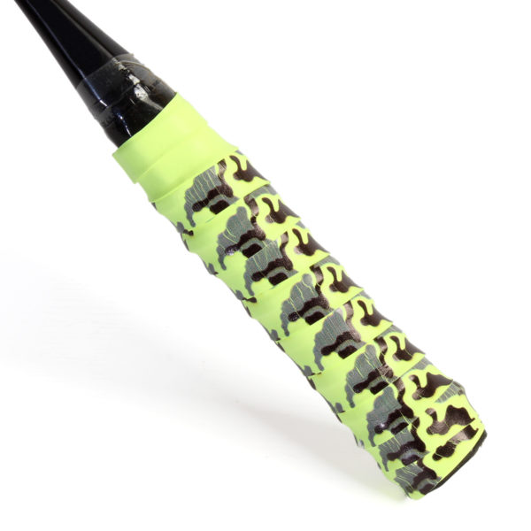 Neon Yellow Camouflage Overgrips for Padel Rackets - Image 2